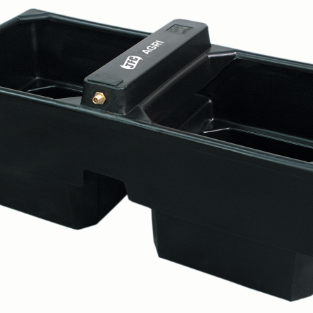 A JFC Agri plastic trough for livestock